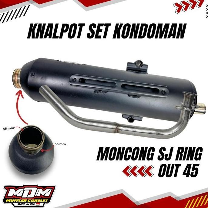 MDM RACING MUFFLER Kenalpot Kondoman Engker Vario / Beat / Nmax / Aerox