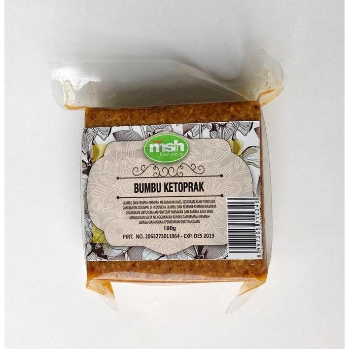 

Bumbu Ketoprak Sehat