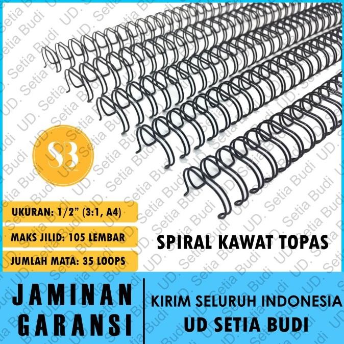 

HARGA DISC - Spiral Kawat Jilid / Binding Topas 1/2" ( 3:1 | A4 ) ( 100 Batang )