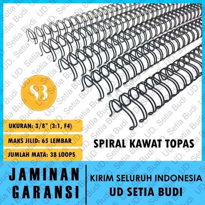 

TERMURAH - Spiral Kawat Jilid / Binding Topas 3/8" ( 3:1 | F4 ) ( 100 Batang )