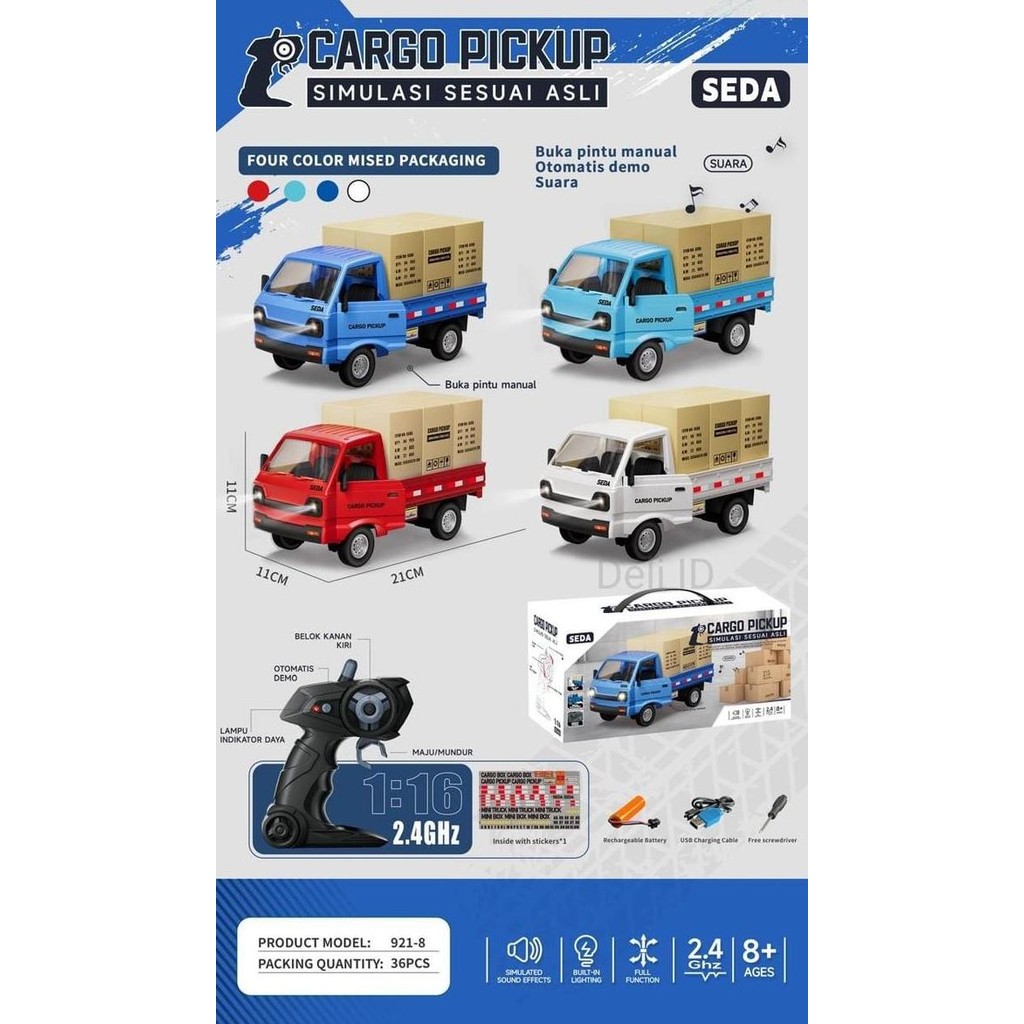 Diskon Mainan Mobil Remote Kontrol Truk Cargo Suzuki Carry Pick Up Rc Car
