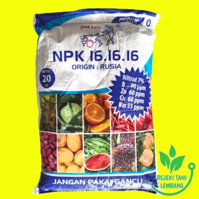 

Terlaris Pupuk Npk 16-16-16 Biru Origin Rusia 20 Kg