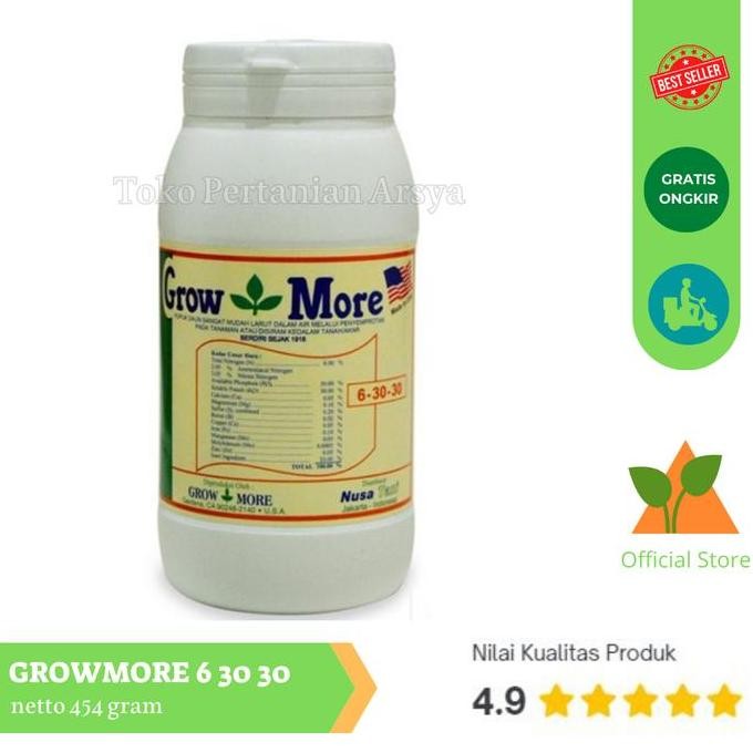 

Terlaris Growmore 6 30 30 454 Gram Pupuk Npk Buah Bunga Best Seller