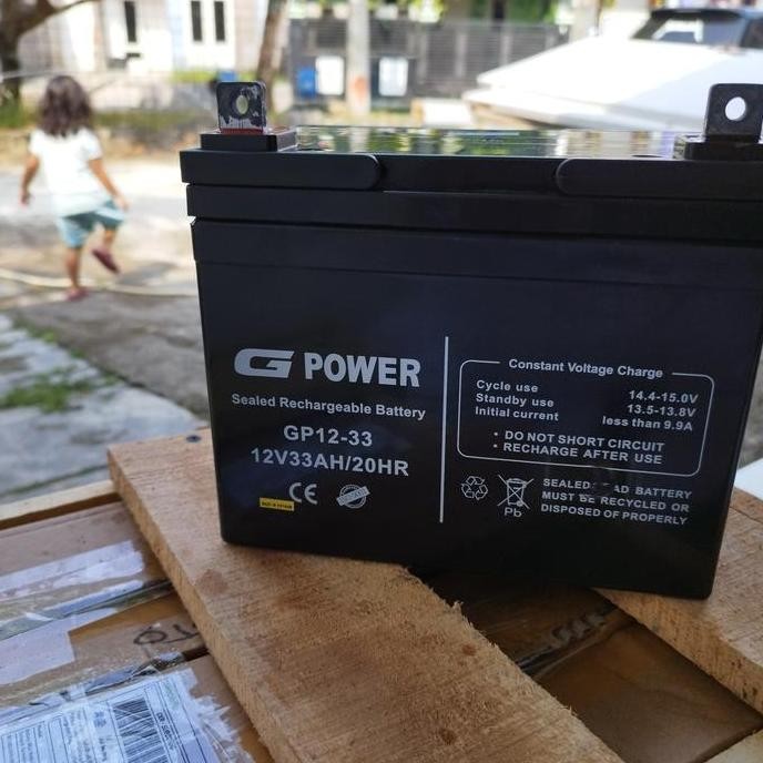 Battery Vrla G-Power 12V 33Ah 45Ah Rechargeable Maintenance Free