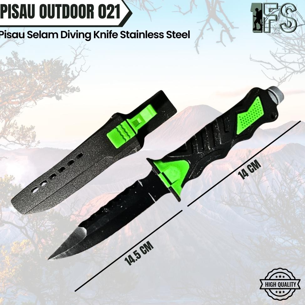 ''Terlaris" Pisau Selam Stainless Sl9021 / Dive Knife/ Saber Knives/ Sangkur/ Survival/ Pisau Campin