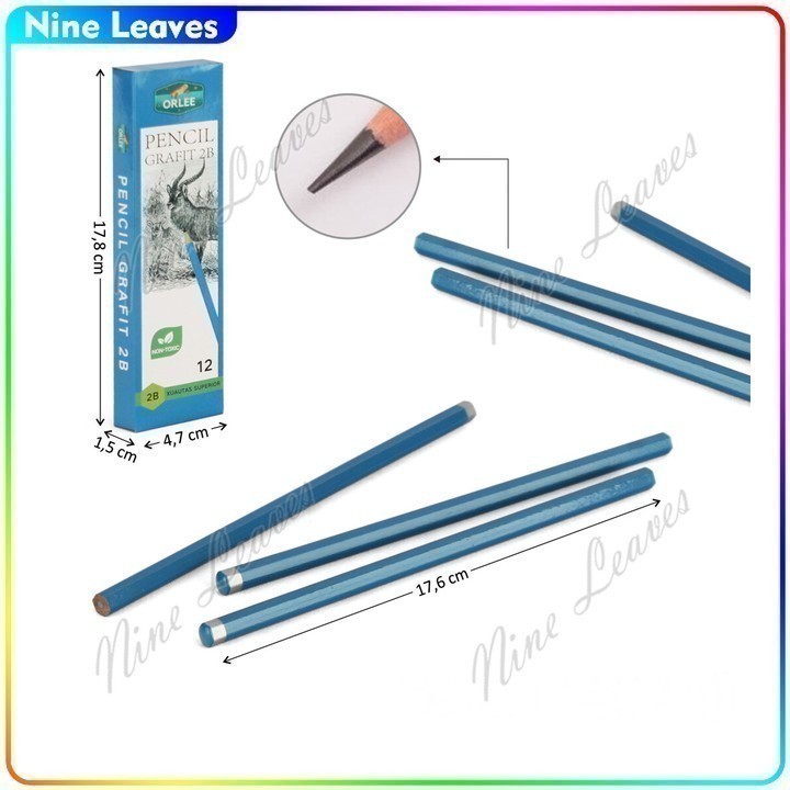 

[1 Pcs] Pensil 2B Orlee Pencil Grafit 2B Peralatan ATK