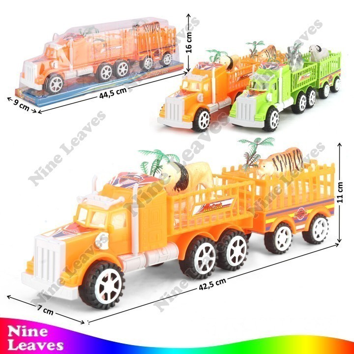 Mainan Anak Truk Trailer Gandeng Muat Friction Truck Set Mainan Mobil Mobilan