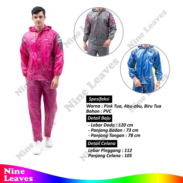 Mantol Hujan Jas Hujan Setelan Celana Stretch Axelo Tiger Head