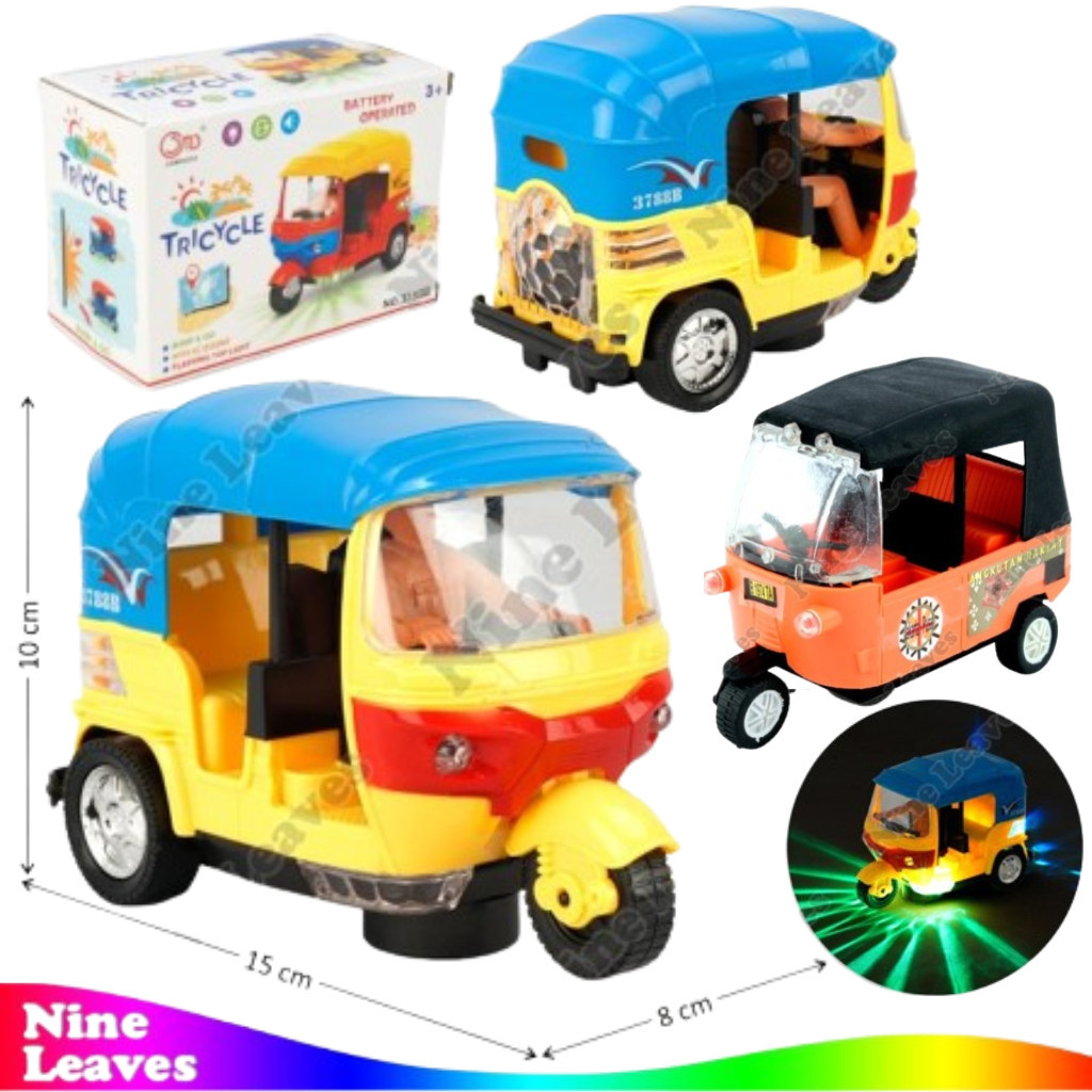 Mainan Kendaraan Bajaj Jalan Angkutan Rakyat Bajaj Mainan Anak