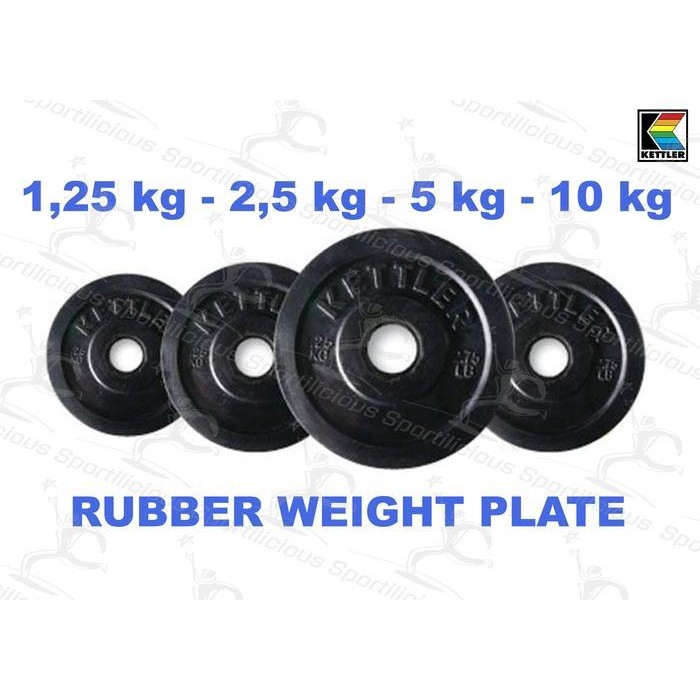 Kettler Rubber Plate 5 Kg - Piringan Dumbel Barbel Karet Beban