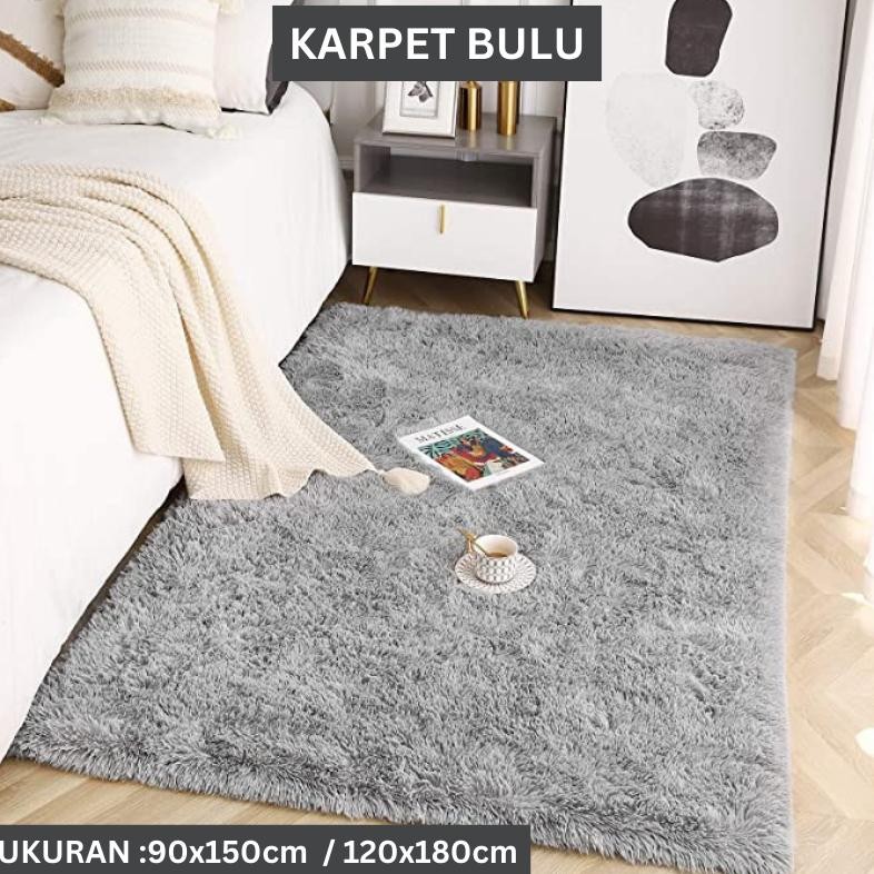 KARPET Rasfur Bulu Jumbo Lembut Tebal Tiker Bulu Rafur Premium Surpet Matras Tidur
