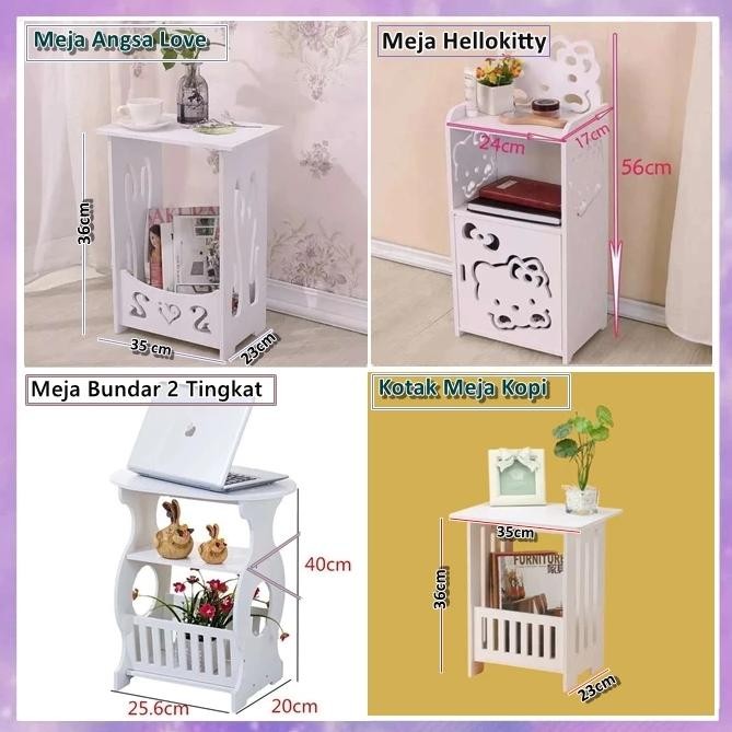 IK Meja Sudut / Meja Ngopi / Rak Kosmetik Cermin / Meja Majalah / Meja Rias Vintage / Meja Santai / 