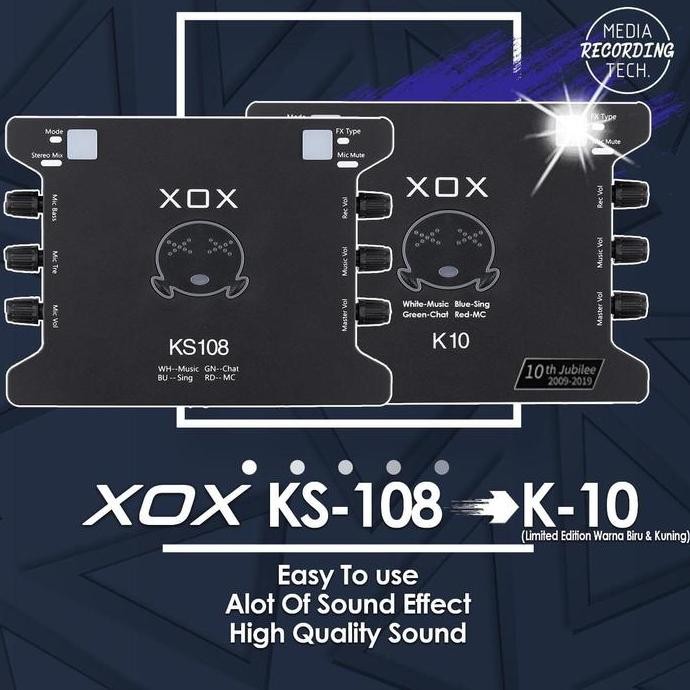 SOUND CARD EXTERNAL XOX KS108 ONLINE RECORDING SMULE KS 108 RECORD USB