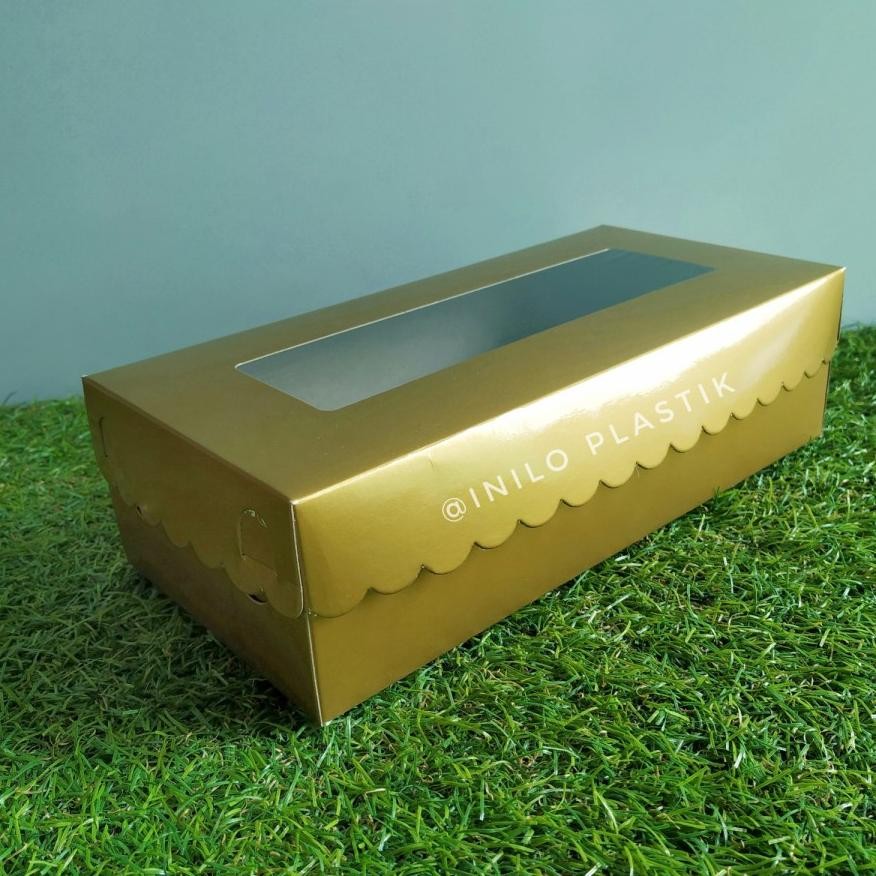 

Gh-45 Ad-532 @10Pcs Box / Dus / Kotak Kue Brownies Emas Gold 10X30X5 Terlaris