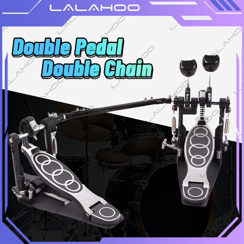 Pedal Drum Ganda Dual Chain DB Percussion Double Pedal Drum Aksesori Pedal Drum Universal