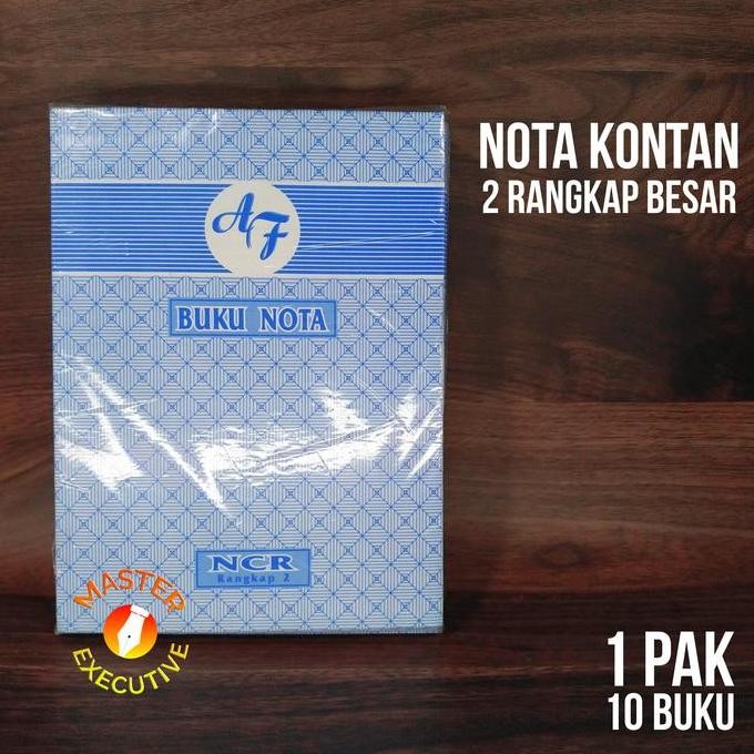 

produk baru!! [pak - 10 buku] af buku nota kontan 2 ply ncr / rangkap b2 besar