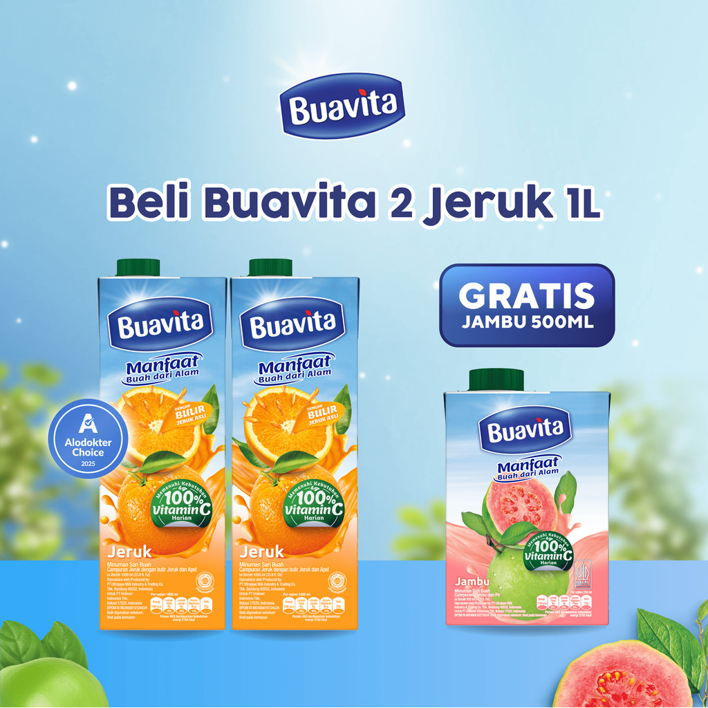 

Beli 2 Buavita 1L Jeruk Gratis Buavita 500ml Jambu