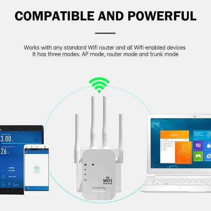 BARU 300M WIFI REPEATER WIFI EXTENDER WIRELESS WIFI RANGE EXTENDER ROUTER REPEATER PENGUAT SIGNAL WI