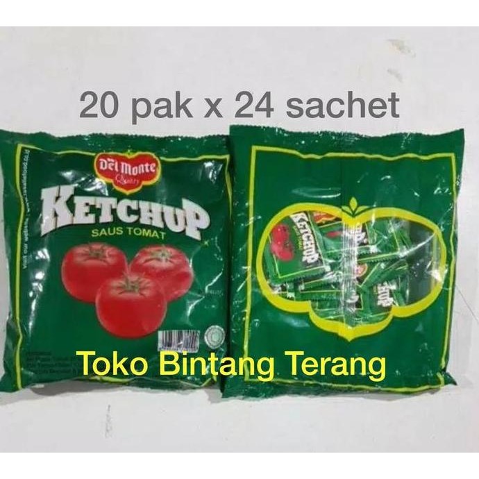 

Diskon! Delmonte Saus Tomat Stik / Sachet 1 Dus Karton 20 Pak X 24 Pcs X 8 Gr