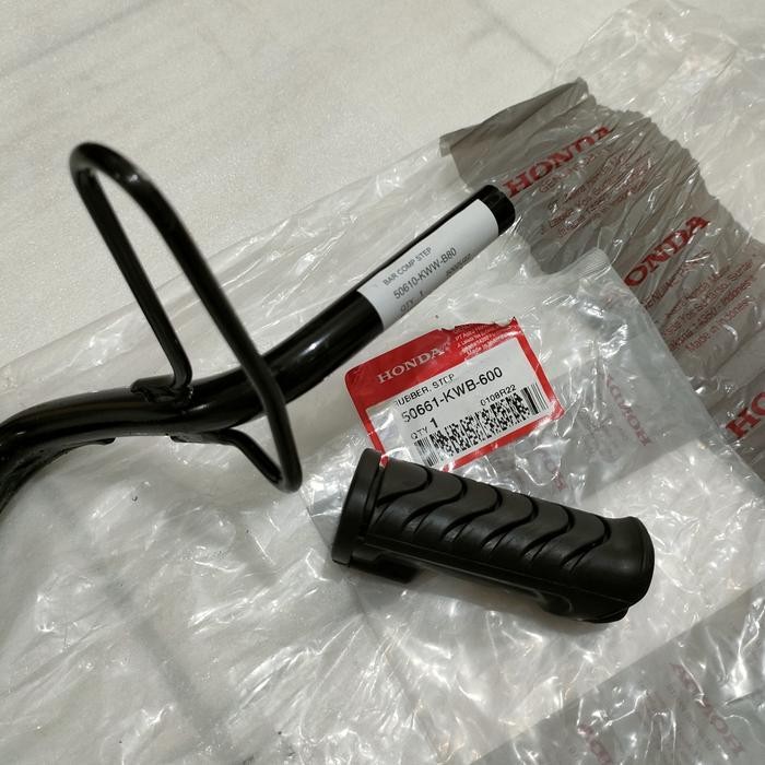 Barstep Footstep Depan + Karet Honda Revo 110 New Ori Ahm 50610Kwwb80 Original Dan Terpercaya
