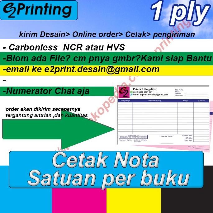 

produk baru!! cetak nota bon 1 ply satuan