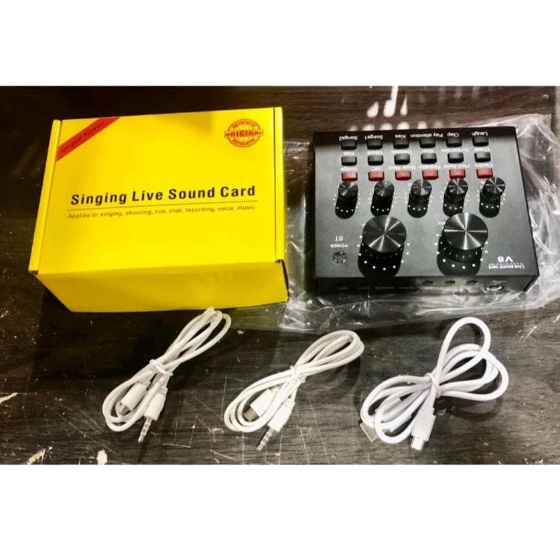 dfg-88 An85 Sound Card V8 Bluetooth Audio USB External / Live Mixer Audio V8 Viral Berkualitas