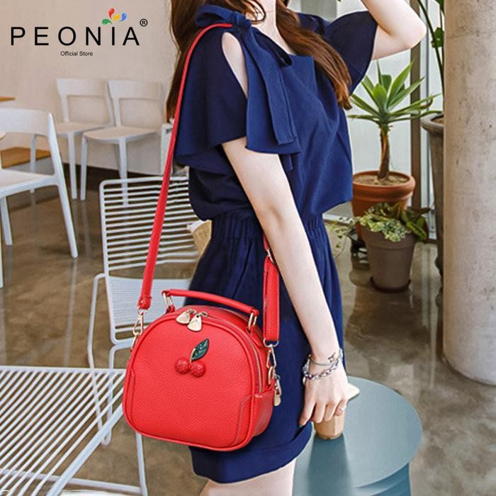 Peonia - Tas Selempang Wanita Import- Tas Hp - Lovely Cherry Bag