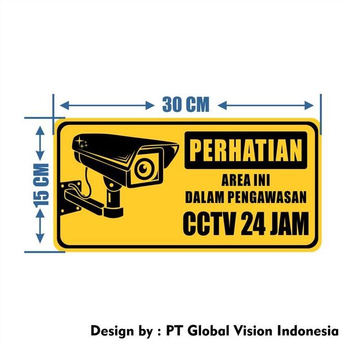 

ready Cutting Sticker / Stiker Area Pengawasan CCTV 30 X 15cm + Waterproof