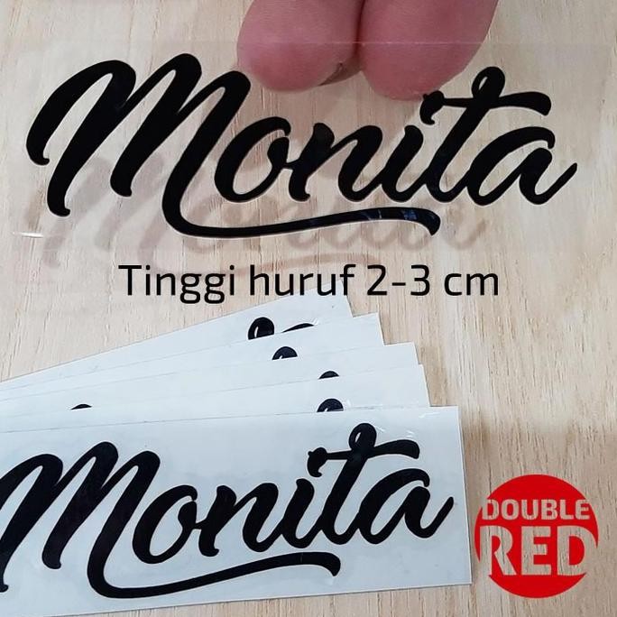 

ready sticker nama waterproof / label nama tinggi 2cm