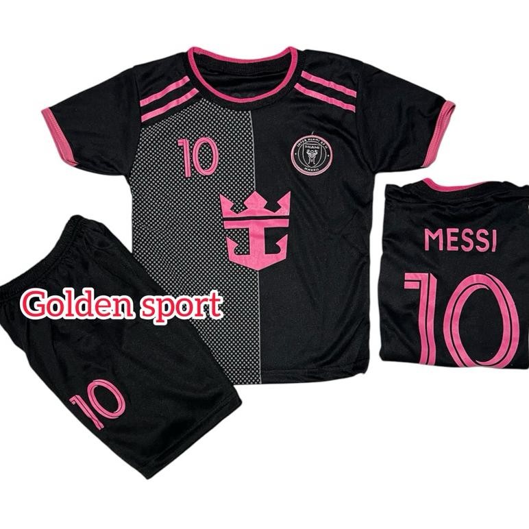 Ready Stelan Baju Bola Anak Miami Messi Terbaru/Jersey Baju Bola Anak Miami Messi Termurah