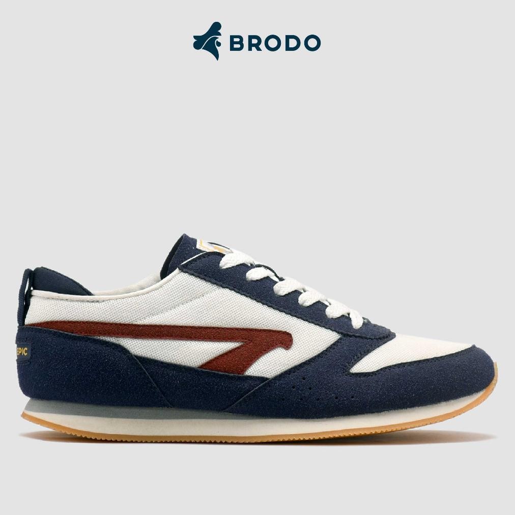 fth- Ow42 BRODO - Sneakers Tizano White Navy Maroon GS Berkualitas Sale
