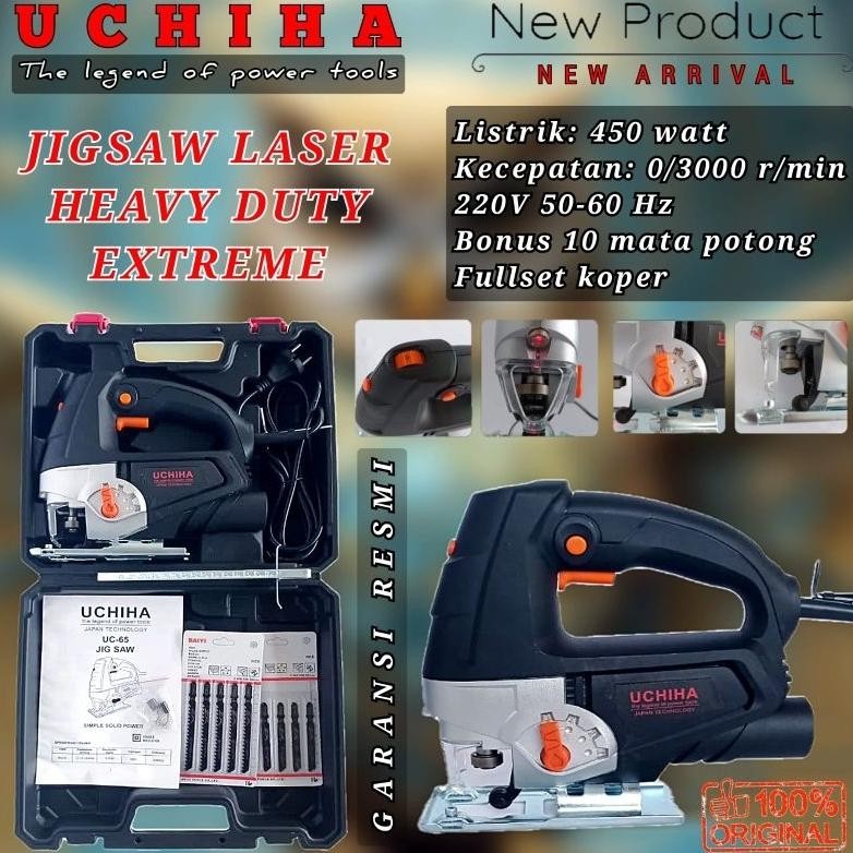 NEW NEW jigsaw UCHIHA 65mm laser mesin gergaji potong kayu pemotong triplek listrik elektrik