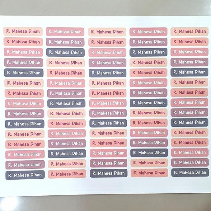 

ready Stiker sablon label nama untuk di kain / baju permanent