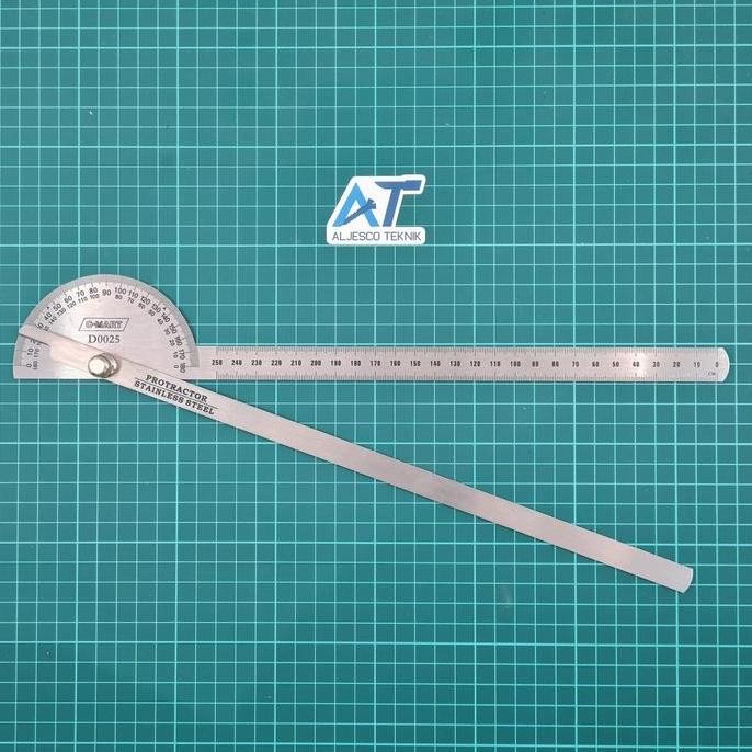 

CMART BUSUR TUKANG STAINLESS STEEL 25CM - PROTRACTOR 25CM murah