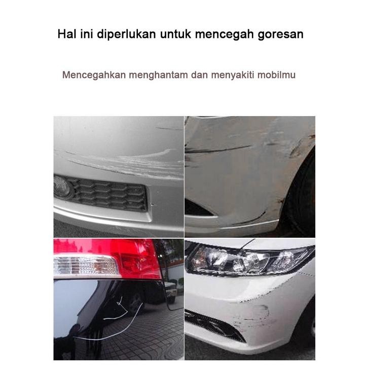 Ready [Otto] Karet Pelindung Bumper Mobil Stiker Pelindung Car Bumper Protector Anti Tabrakan Strip 