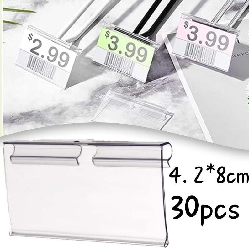 

Premium 30Pcs Price Tag Holder Pvc Kertas Lebel Harga 8X4.2Cm Akrilik Harga Price Tag Kertas Lebel Harga Utk Supermarket/Toko High Quality