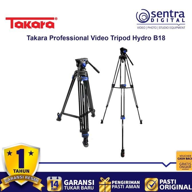 Takara Hydro B18 Tripod Profesional Fluid Head New Stok