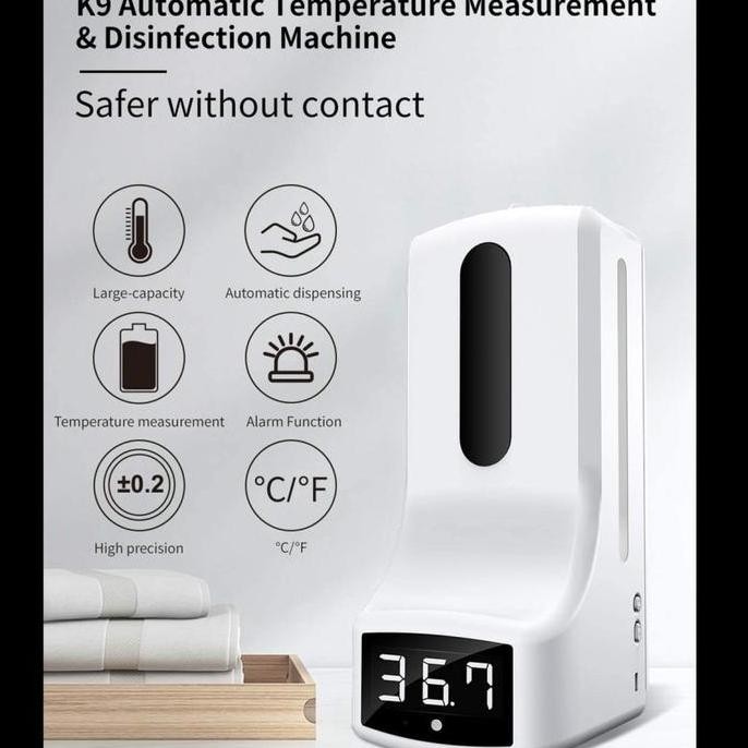 Termometer K9 K9 Pro 2 In 1 Infrared Wall Thermometer Sanitizer