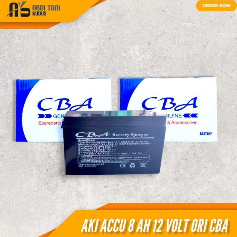BATERAI AKI ACCU 8 AH 12 VOLT ORI CBA SPRAYER ELEKTRIK BATTERY SPRAYER CBA