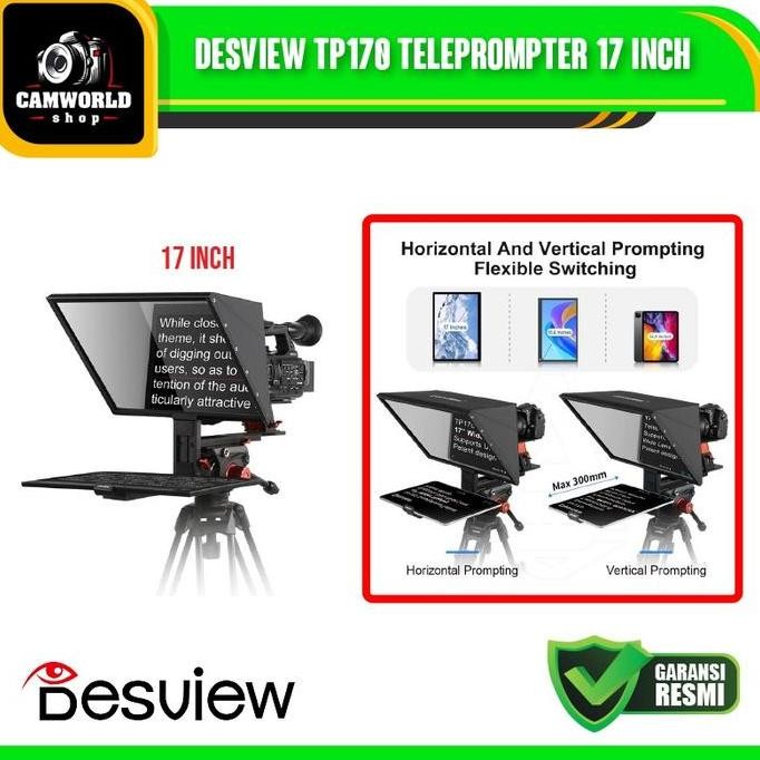 Desview Tp170 Teleprompter 17 Inch For Tablets And Smartphone Tp-170 New Stok