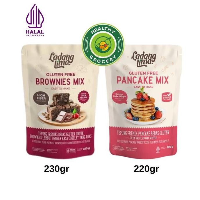 

^%^%^%^%] Ladang Lima Gluten Free Brownies Mix 230gr / Ladang Lima Gluten Free Pancake Mix 220gr