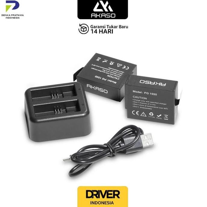 Akaso Battery Kit For Akaso Action Camera New Stok