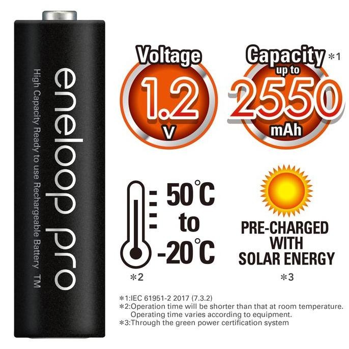 Panasonic Eneloop Pro Baterai Rechargeable Aa| Aaa Battery Eneloop Pro New Stok