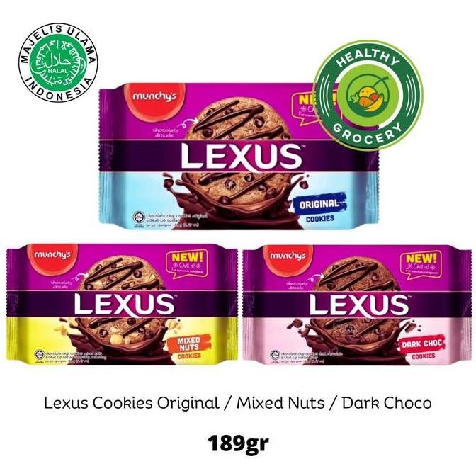 

favorit] Munchy's Lexus Cookies Original / Mixed Nuts / Dark Choco 189gr