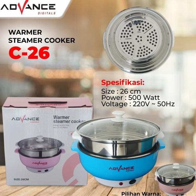 TERMURAH - Panci Electrik ADVANCE C26 Panci Listrik Serbaguna Ukuran 26 Cm/ORI mu