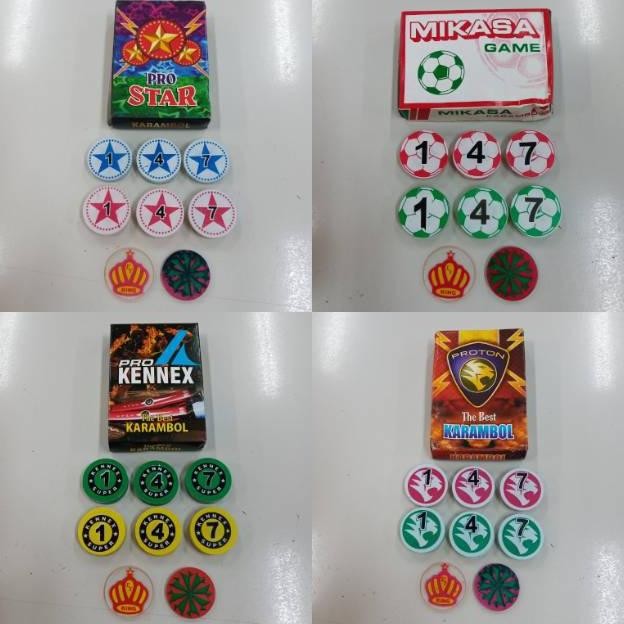 Koin coin karambol krambol carrom mika tebal 3 mm