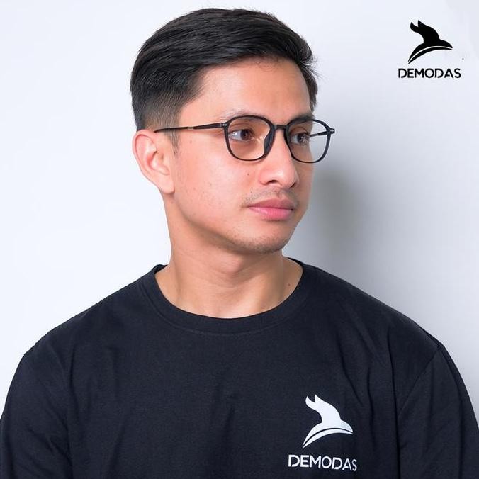 Grosir Kacamata Demodas Frame Limited 2127L Bluechromic Dengan Nama - Hitam Doff Antiradiasi Biru Bl