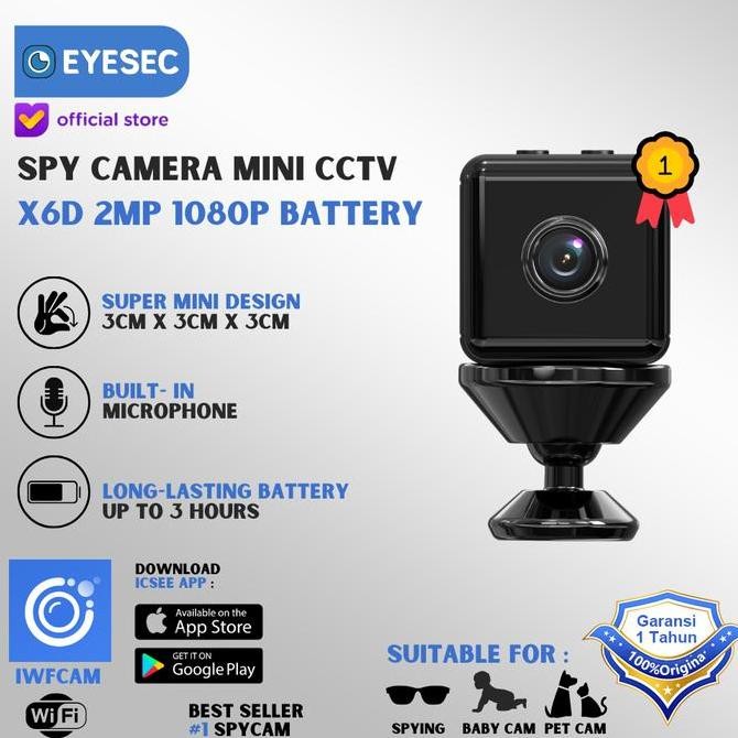 Eyesec Spy Cam Cctv Mini 1080P Kamera Cctv Indoor Wifi
