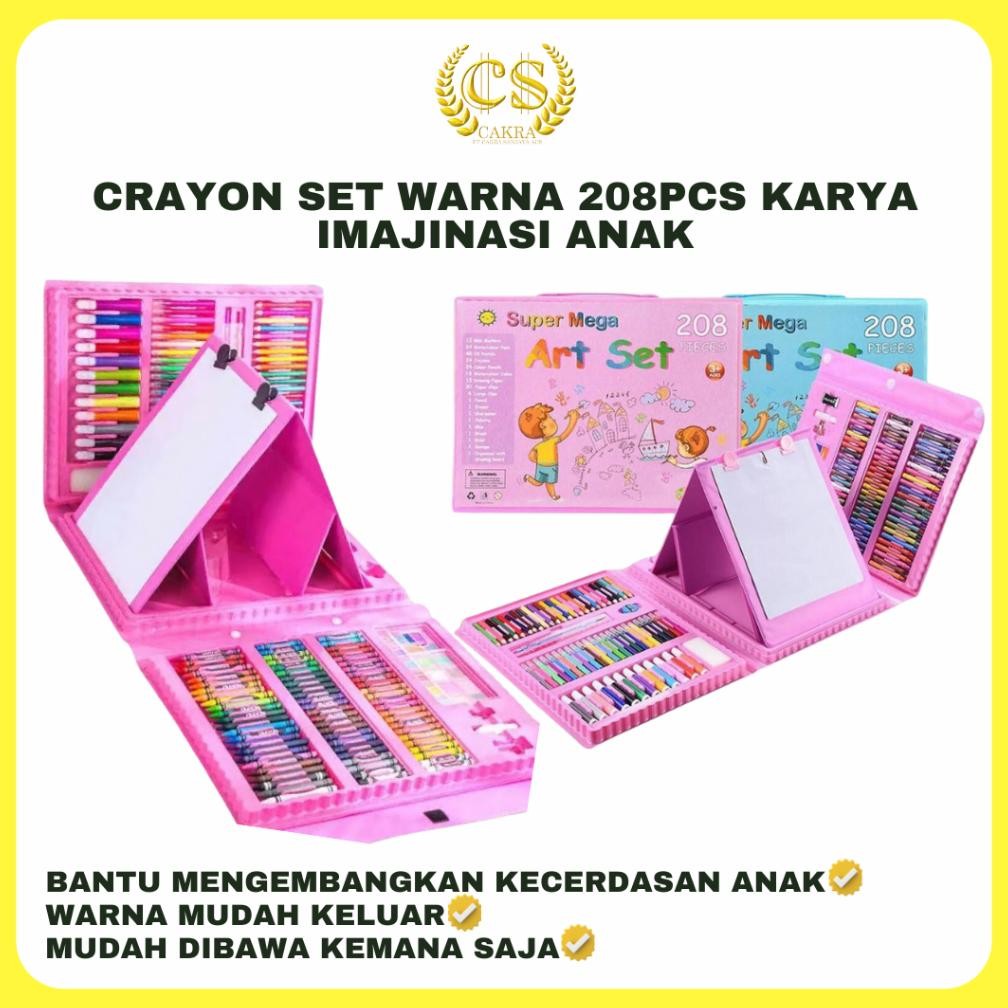 

Terlaris Crayon Pensil Warna Art Set 208Pcs Alat Menggambar Melukis Anak-Anak Lengkap Murah