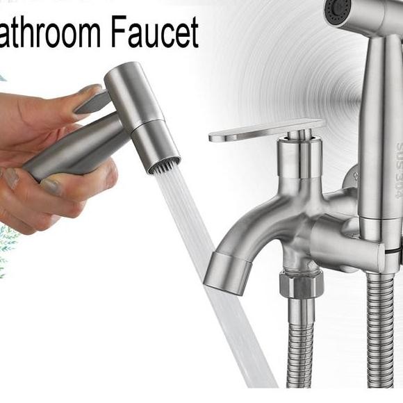 Ran Cabang U 304 Dan Jet Hower Toilet Hitam Matte 12 Inch Dengan Elang 1.5M Olui Prati Untu Eberihan